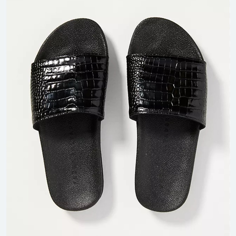 Freda Salvador Embossed Slide Sandals